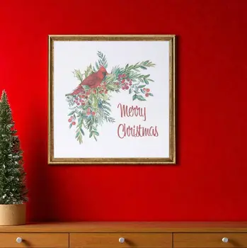 None Red White And Green Framed Wall Art