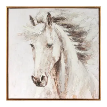 None Beige And Gray Framed Wall Art