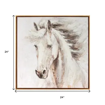 None Beige And Gray Framed Wall Art