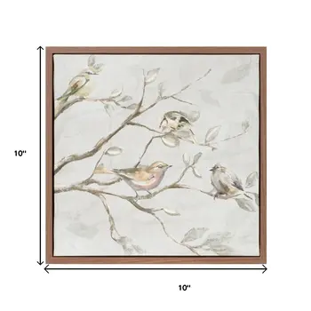 Set Of Two None Beige And Gray Framed Wall Art