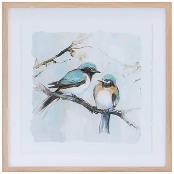 Set Of Two None Blue And White Framed Wall Art