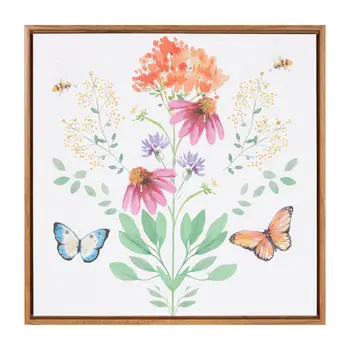 None Red White And Green Framed Wall Art
