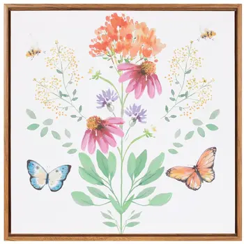 None Red White And Green Framed Wall Art
