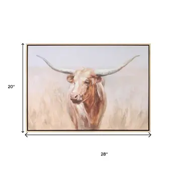 None Brown And Beige Framed Wall Art