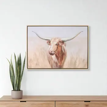 None Brown And Beige Framed Wall Art