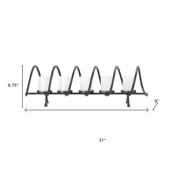 10" Black Metal Centerpiece Candelabra Candle Holder
