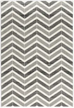 2' X 5' Red And Gray Geometric Area Rug
