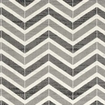 2' X 5' Red And Gray Geometric Area Rug
