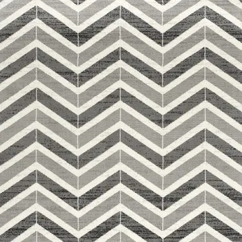 2' X 5' Red And Gray Geometric Area Rug