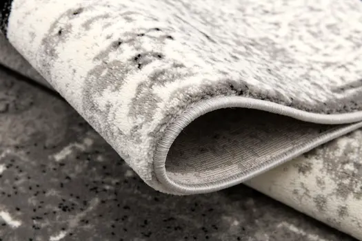 2' X 5' Gray And Black Abstract Area Rug