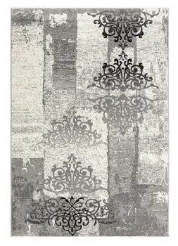 2' X 5' Gray And Black Abstract Area Rug