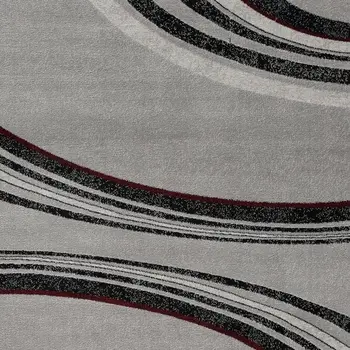 2' X 5' Gray And Black Abstract Area Rug