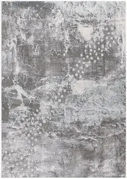 9' X 12' Gray And Blue Abstract Area Rug