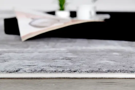 9' X 12' Gray And Blue Abstract Area Rug