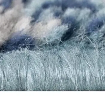 18' Blue And Gray Abstract Runner Rug