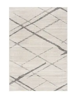 2' X 5' Beige And Gray Abstract Area Rug