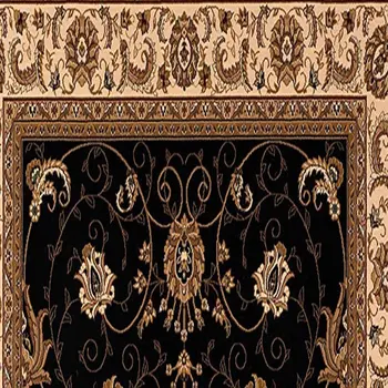 6' Beige And Blue Oriental Runner Rug