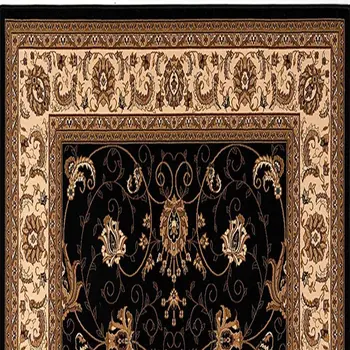 6' Beige And Blue Oriental Runner Rug