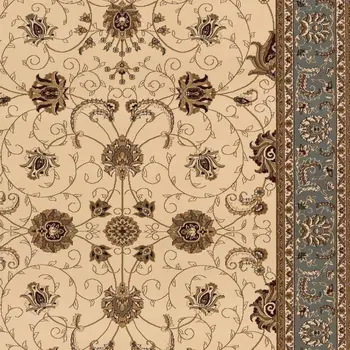 2' X 5' Beige And Cream Oriental Area Rug