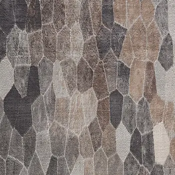 12' Blue And Beige Geometric Runner Rug