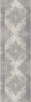 12' Gray And Beige Moroccan Runner Rug