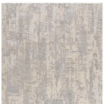 2' X 4' Gray And Beige Abstract Area Rug