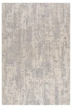 2' X 4' Gray And Beige Abstract Area Rug