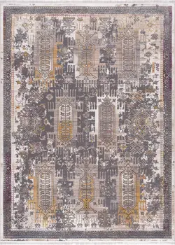 2' X 5' Gray And Beige Southwestern Area Rug