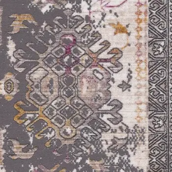 2' X 4' Gray And Beige Southwestern Area Rug