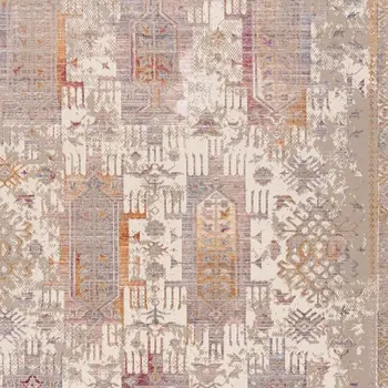 2' x 25' Gray And Beige Southwestern Runner Rug