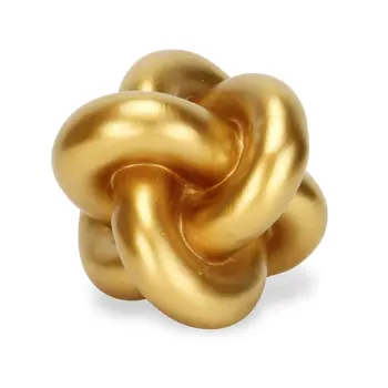 5" Gold Resin Hand Painted Tabletop Sculpture