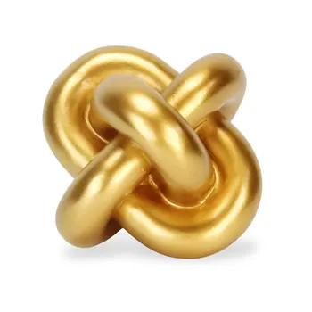 5" Gold Resin Hand Painted Tabletop Sculpture