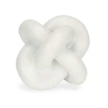 5" White Resin Hand Painted Tabletop Sculpture