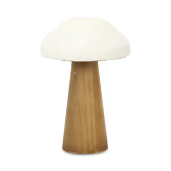 9" Brown Wood Hand Painted Tabletop Sculpture