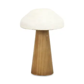 9" Brown Wood Hand Painted Tabletop Sculpture