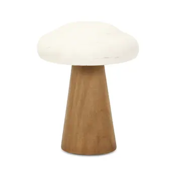 7" Brown Wood Hand Painted Tabletop Sculpture