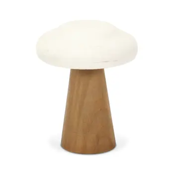 7" Brown Wood Hand Painted Tabletop Sculpture