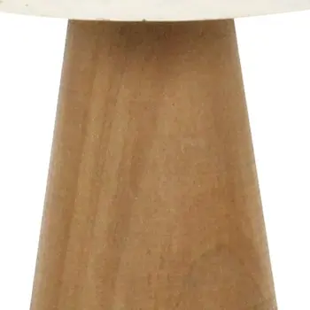 7" Brown Wood Hand Painted Tabletop Sculpture