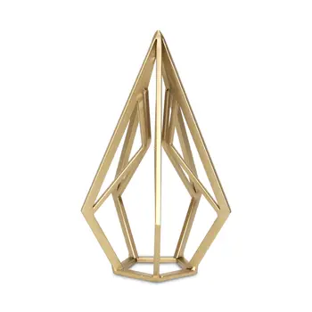 10" Gold Metal Hand Painted Tabletop Sculpture