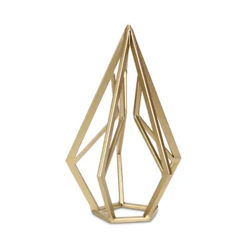 10" Gold Metal Hand Painted Tabletop Sculpture