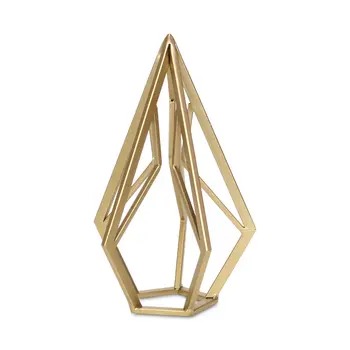 10" Gold Metal Hand Painted Tabletop Sculpture