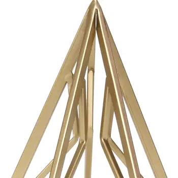 10" Gold Metal Hand Painted Tabletop Sculpture