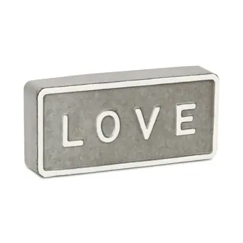 4" Black Metal Love Hand Painted Tabletop Sign