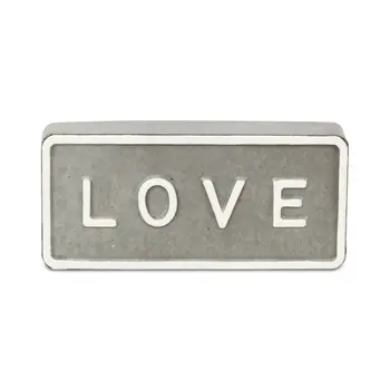 4" Black Metal Love Hand Painted Tabletop Sign