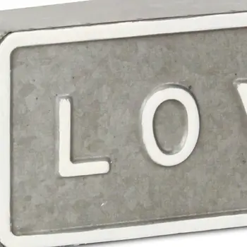 4" Black Metal Love Hand Painted Tabletop Sign