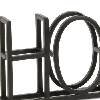 4" Black Metal Home Hand Painted Tabletop Sign