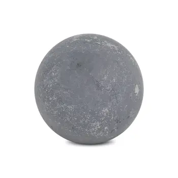6" Silver Paper Hand Painted Orb Tabletop Sculpture