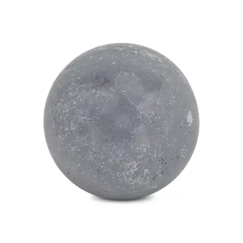 6" Silver Paper Hand Painted Orb Tabletop Sculpture