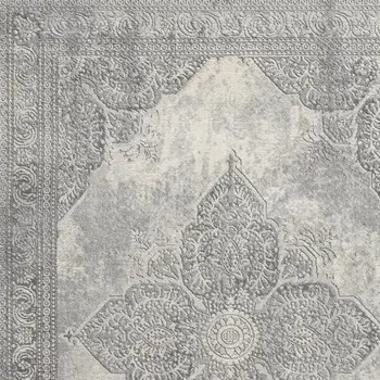 2' X 3' Gray And Beige Moroccan Area Rug