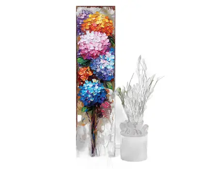 36" Blue Pink And White Solid Wood Hydrangeas Porch Sign